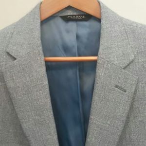 Jos. A. Bank Tailored Fit Blue Linen/Wool Summer Jacket 46R